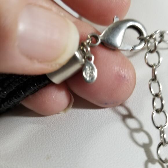 Premier multi layer seed bead necklace 14" w/4" ext.  1.1668 - Picture 4 of 8